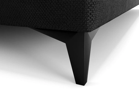 Kontinentální postel Norco 160x200 černá stylová postel s úložným boxem osvětlení v čele postele dodává jedinečný nádech