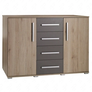 Komoda Dione 130 cm san remo světlý / jasan moderní designový nábytek hrany komody se speciální ABS dýhou