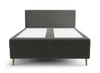 Kontinentální postel Totti 180x200 grafitová stylová postel s úložným prostorem trojrozměrná tkanina s výraznými pruhy