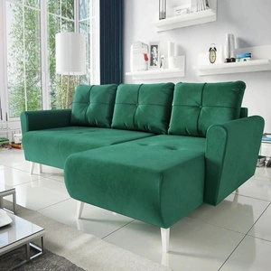 Rohová sedací souprava s funkcí spaní Felicie zelená láhev Univerzální rohová sedací souprava se stylovým designem, který se hodí do každého interiéru