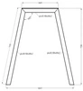 Stůl Malden 185x67 cm dub lancelot / černá jednoduchá forma nábytku obohacená stylovými černými nohami v loftovém stylu odolná proti rozlití deska