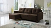 Rohová sedačka s funkcí spaní Terni hnědá levý roh praktická a funkční rohová sedačka vybavená prostornými nádobami na lůžkoviny