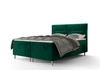 Kontinentální postel Voltera 180x200 lahvově zelená v moderním skandinávském stylu s výrazným čelem