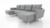 Rohová sedací souprava s funkcí spaní Felicie U světle šedá stylová a elegantní rohová sedací souprava, která se hodí do skandinávského stylu