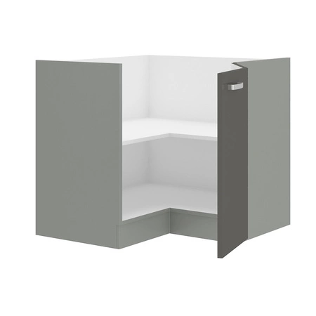 Sestava rohového kuchyňského nábytku Grey 170x190 cm lesklá čela jedinečný styl skříněk se hodí do interiéru každé kuchyně