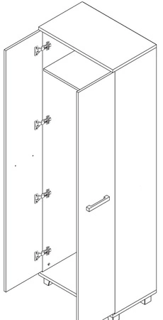 Šatní skříň Maximus 68 cm světlý dub sonoma moderní designový nábytek vysoce kvalitní zpracování hrany skříně zakončené speciální dýhou