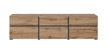 Sestava nábytku do obývacího pokoje Cross z dubu wotan Jednoduchá forma nábytku v moderním provedení potěší milovníky minimalistických interiérů