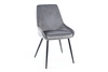 Čalouněná židle Cobe šedá moderní a funkční jídelní židle s kovovými nohami