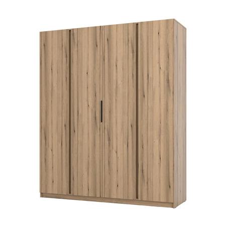 Šatní skříň Kastano VII 200 cm dub evokuje stylový design kovové hrany úchytek prostorná skříň do ložnice nebo předsíně