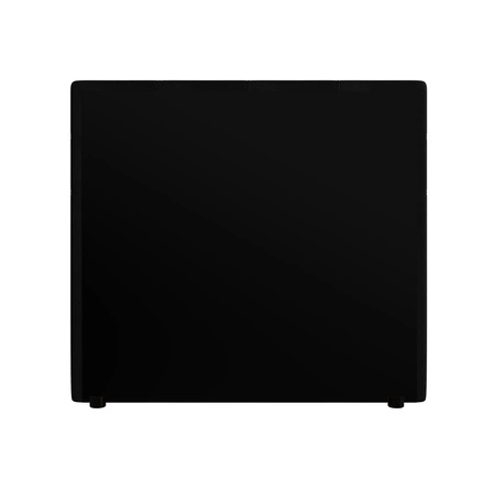 Černá kontinentální postel Kansas 90x200 v moderním skandinávském stylu s čalouněným čelem a nohama