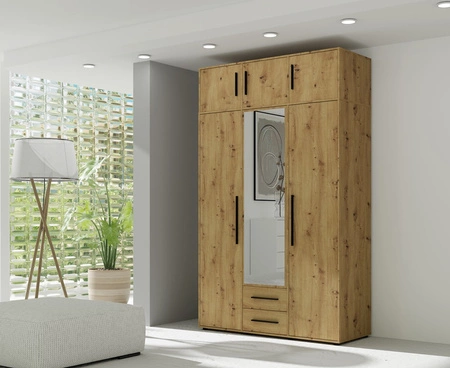 Nástavec na šatní skříň Maxione 150 cm dub řemeslný funkční skříň zvětšuje úložný prostor pro oblečení boty a doplňky