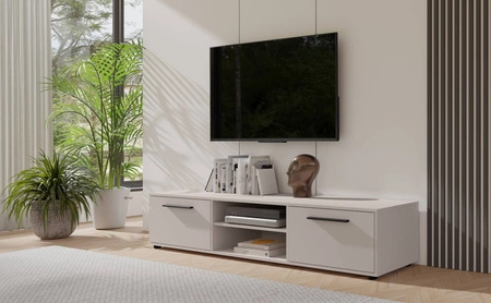 RTV skříňka Maxione 190 cm béžová prostorná TV skříňka v klasickém stylu jednoduchý design univerzální barvy