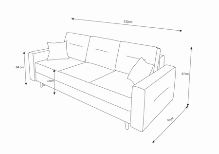 Pohovka Bristol s funkcí spaní zelená láhev dokonale zapadne do každého interiéru a poskytne pohodlné místo na spaní v tradičním a skandinávském stylu