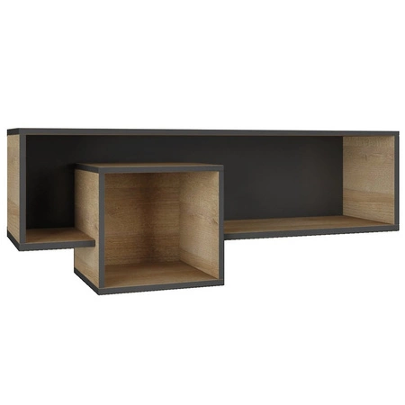 Dětský nábytek Nano, sada 2 kusů grafit / dub riviera, ideální do dětského pokoje v módním stylu