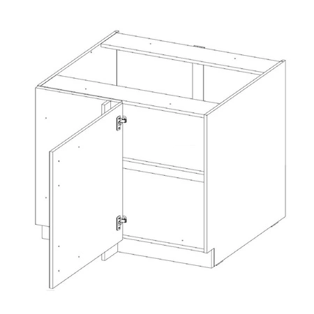 Přídavná rohová kuchyňská linka Bianka 105 ND 1F BB levá skříň odolná páře vysoké teplotě a rozlité kapalině