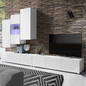 Nástěnná skříňka Apulia XVII v bílém lesku Výjimečně stylová nástěnná skříňka s jednoduchými nábytkovými díly, která se hodí do každého interiéru