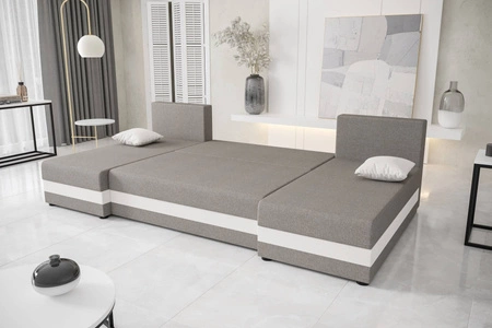 Rohová sedací souprava s funkcí spaní Bowers U hnědá / tmavě béžová rohová sedací souprava s lůžkovinami záruka pohodlí a funkčnosti