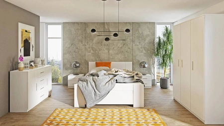 Podstavec se zásuvkami Rico bílý ideální pro posuvné šatní skříně a šatní skříně