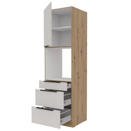 Soela 60 DPS-210 3S 1F kuchyňská skříňka se zásuvkami pro instalaci trouby kovové úchyty odolné proti vlhkosti