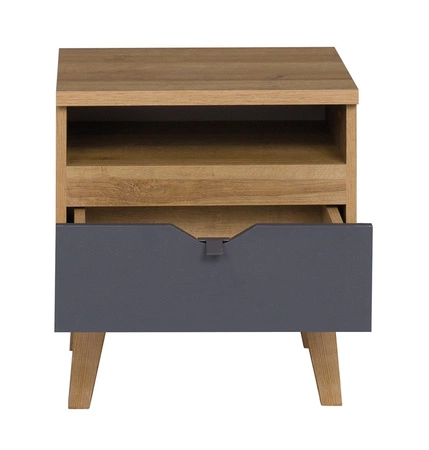 Nábytková sestava Memone zlatý dub / bílá / grafit moderní designová stylová sestava nábytku do pokoje pro mládež ve skandinávském stylu