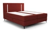 Kontinentální postel Norco 140x200 bordó Stylová postel s úložným boxem Osvětlení v čele postele dodává jedinečný nádech