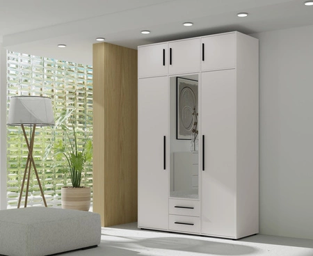 Šatní nástavec Maxione 150 cm bílý funkční šatní skříň zvětšuje úložný prostor pro oblečení boty a doplňky