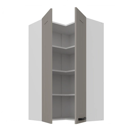 Rohová kuchyňská nástěnná skříňka Ponza 60x60 GN-108 2F skříňka odolná vůči páře, vysoké teplotě a rozlitým tekutinám