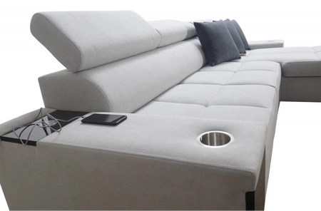 Rohová rozkládací pohovka Dafni levandulová růžová pravá strana pletená pohodlí a funkčnost při každodenním odpočinku