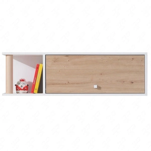 Závěsná police s dvířky Beja 100 cm bílá / dub řemeslný moderní design nábytku vysoce kvalitní lemování police zakončené speciální dýhou