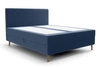 Kontinentální postel Totti 160x200 modrá stylová postel s úložným prostorem trojrozměrná tkanina s výraznými pruhy