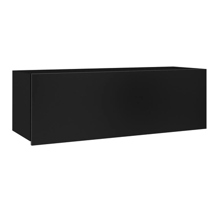 Nástěnná skříňka Apulia 105 cm lesklá černá minimalistický design stylová skříňka do obývacího pokoje jednoduchý design do každého interiéru