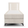 Kontinentální postel Norco 90x200 ecru Stylová postel s osvětlením kontejneru na ložní prádlo v čele postele je jedinečná