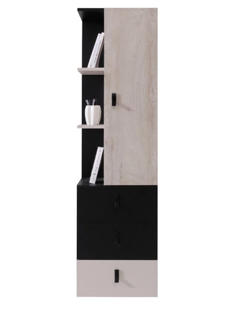 Nábytková sestava Niko černá / dub / béžová ideální do dětského nebo studentského pokoje v módním stylu