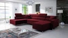 Rohová sedačka s funkcí spaní Nausa VI bordó pravá strana stylová rohová sedačka do obývacího pokoje s pohodlnou povrchovou úpravou měkká sametová látka