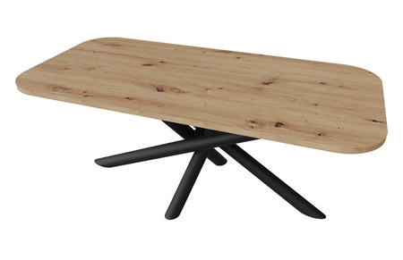 Lyon stůl 90x185 cm řemeslný dub / černý stylový jídelní stůl na designových pavoučích nohách výškově nastavitelný