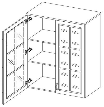 Nástavec na komodu Scandi 100 cm dub artisan / bílá klasický design bezpečnostní tvrzené sklo frézovaná čela kovové úchyty