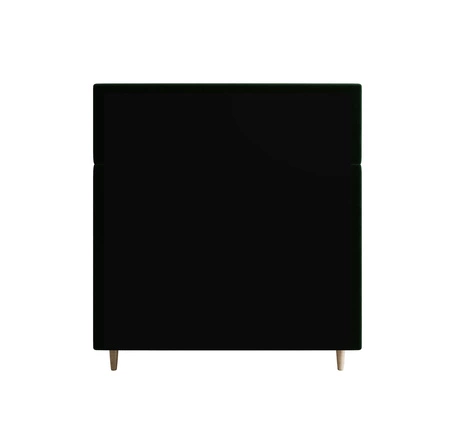 Kontinentální postel Bing 120x200 lahvově zelená v moderním skandinávském stylu s čalouněným čelem postele s úložným boxem