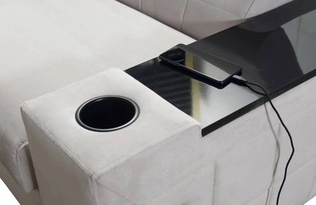 Rohová sedačka s funkcí spaní Belvi II heather right elegantní a ergonomická rohová sedačka do obývacího pokoje praktický úložný prostor v boční části