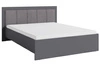 Postel Caspe 160x200 cm antracitová s kontejnerem ideální postel do ložnice s částečně čalouněným čelem
