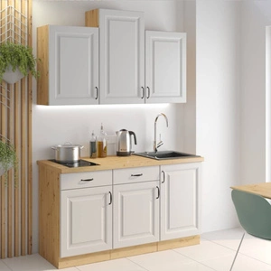 Sada kuchyňského nábytku Scandi 150 cm skříně vypadají skvěle v klasických i moderních skandinávských interiérech