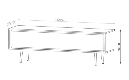 RTV skříňka Nevea 150 cm béžová elegantní skříňka ve výrazných barvách originální dekorace každého interiéru stabilní zlaté nohy