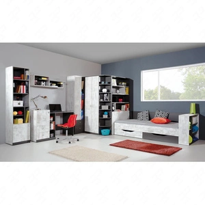 Tablo 5 graphite / enigma nábytková sestava ideální pro dětský nebo teenagerský pokoj v originálním barevném provedení