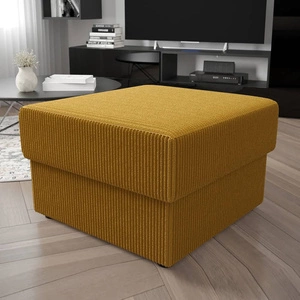 Fogu puf medový stylový designový puf ideální pro doplnění aranžmá měkká manšestrová tkanina s výraznými pruhy