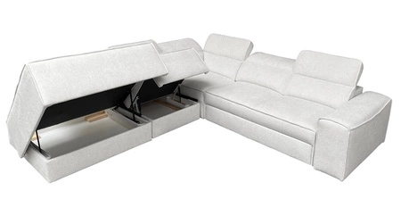 Rohová sedací souprava s funkcí spaní Viano IX patina levá strana stylová rohová sedací souprava s kontejnery na lůžkoviny ideální kus nábytku do velkého obývacího pokoje