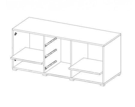 Komoda Baros 132 cm schiefer moderní tvary v jedinečném stylu
