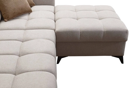 Rohová sedací souprava s funkcí spaní Bolmso fialová pravá rohová sedací souprava se dvěma nádobami na lůžkoviny praktická zásuvka v boční části nábytku