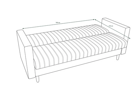 Rozkládací pohovka Balm v šedé barvě velmi pohodlná rozkládací pohovka ideální pro jakýkoli styl interiéru
