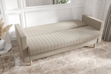 Rozkládací pohovka Balm v medové barvě velmi pohodlná rozkládací pohovka ideální pro jakýkoli styl interiéru