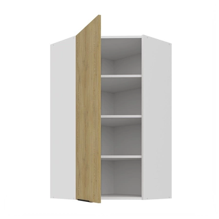 Cremona rohová kuchyňská nástěnná skříňka 60x60 GN-108 1F kovová hrana úchytka skříňka odolná proti vlhkosti a poškození