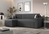 Rohová sedací souprava s funkcí spaní Brandon Bis šedá levý roh trojrozměrná látka s výrazným pruhem podestýlky kontejneru